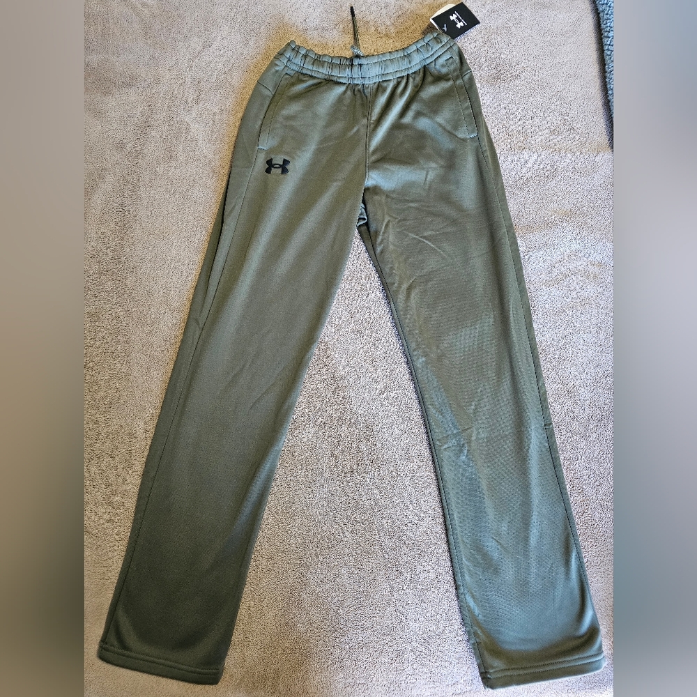 Under Armour UA Armourfleece Straight Leg Joggers - NWT- Youth XL Marine Green